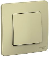 Выключатель с рамкой Systeme Electric Blanca 1-кл. бежевый картинка